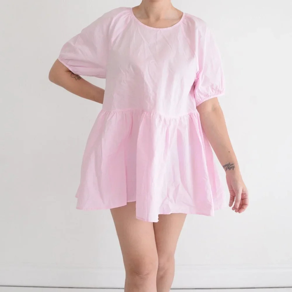 Hill House Ballerina Pink The Francesca Top 100% Cotton Size Small NWT